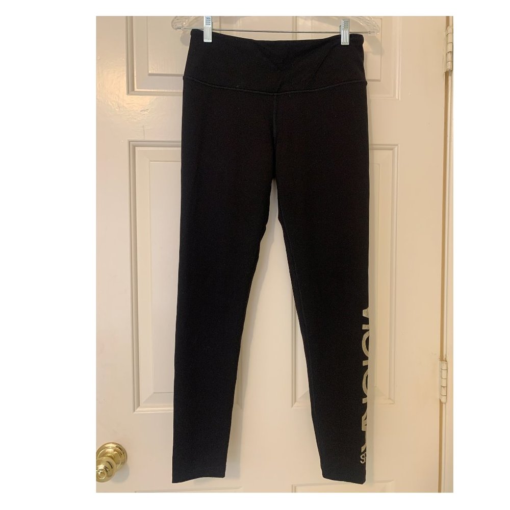 Victoria Sport Black Leggings with Gold Logo